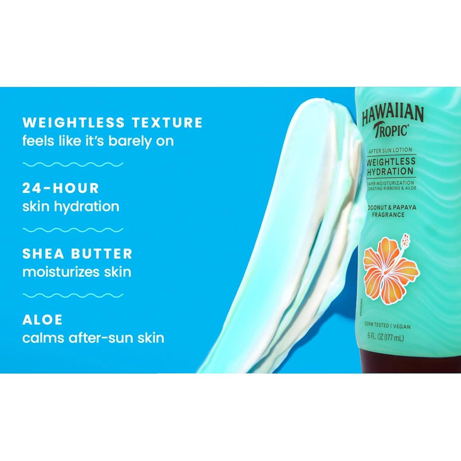 Hawaiian Tropic Loción Hidratante Sin Peso 180 ml