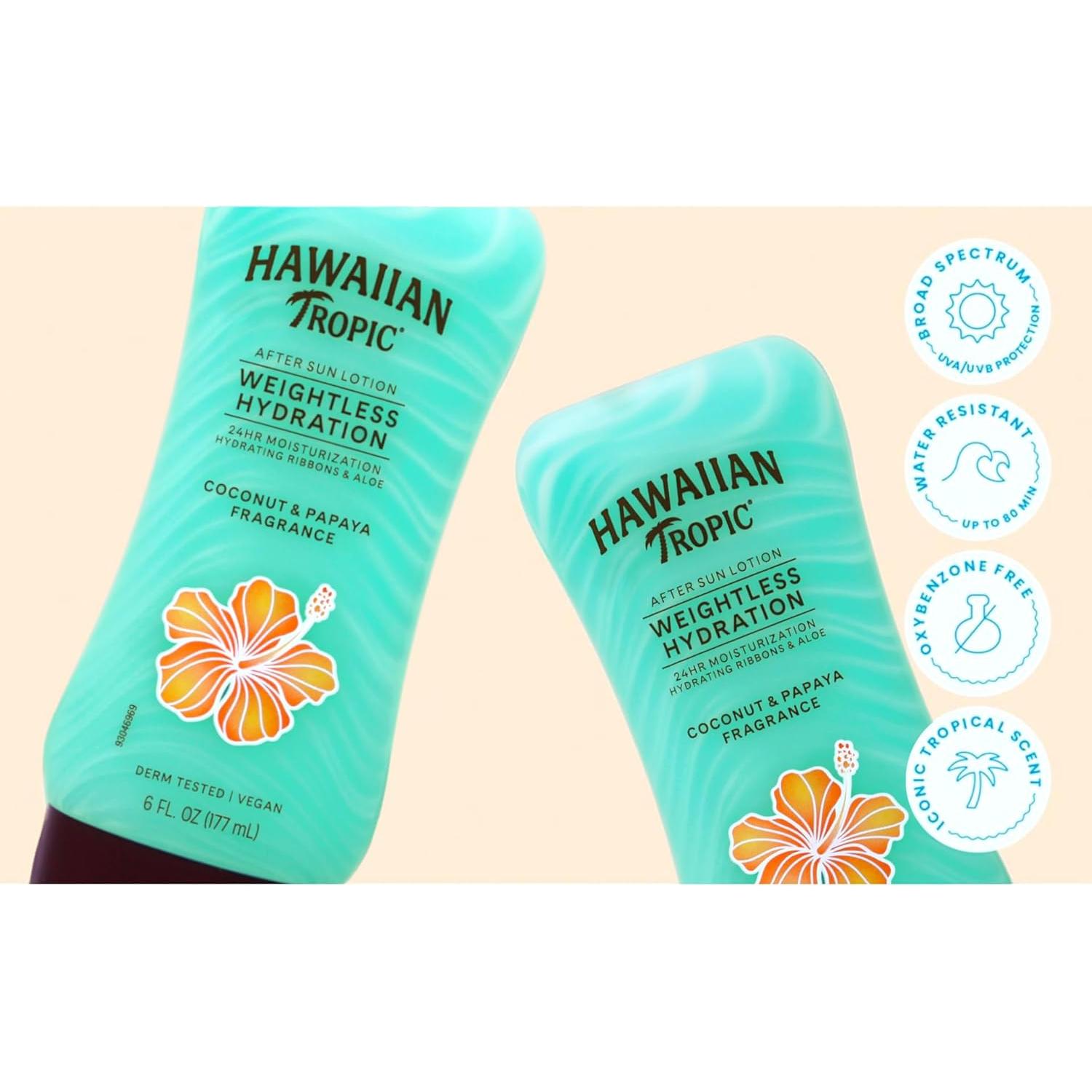 Hawaiian Tropic Loción Hidratante Sin Peso 180 ml