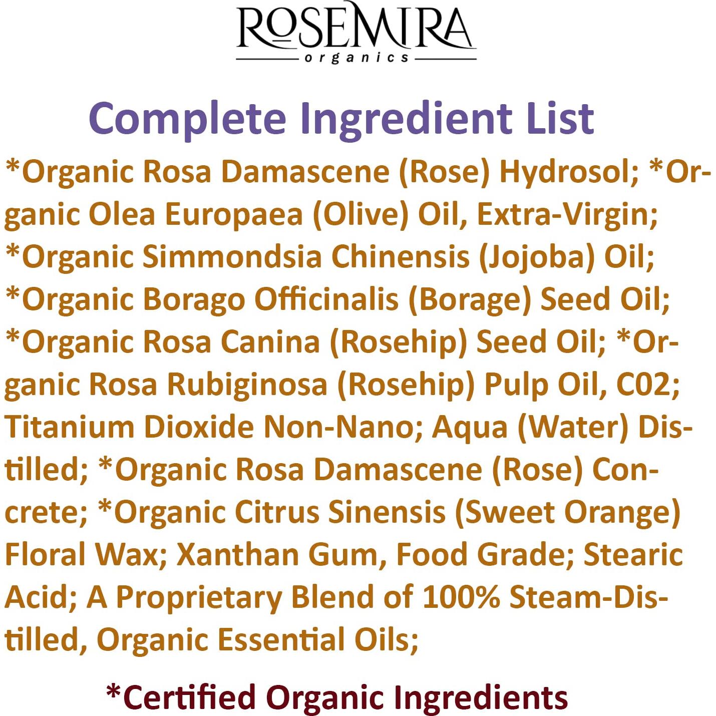 Crema Solar Facial Orgánica Rosemira 28.35 g SPF 20 Hidratante