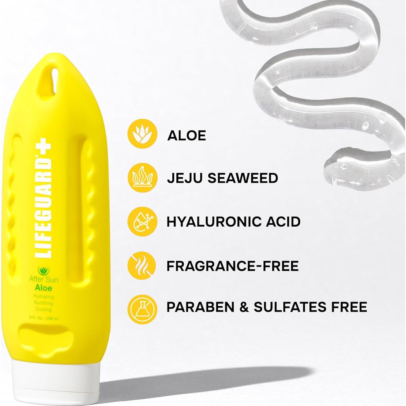 Gel de Aloe Vera LIFEGUARD 236.6 ml - Refrescante y Calmante