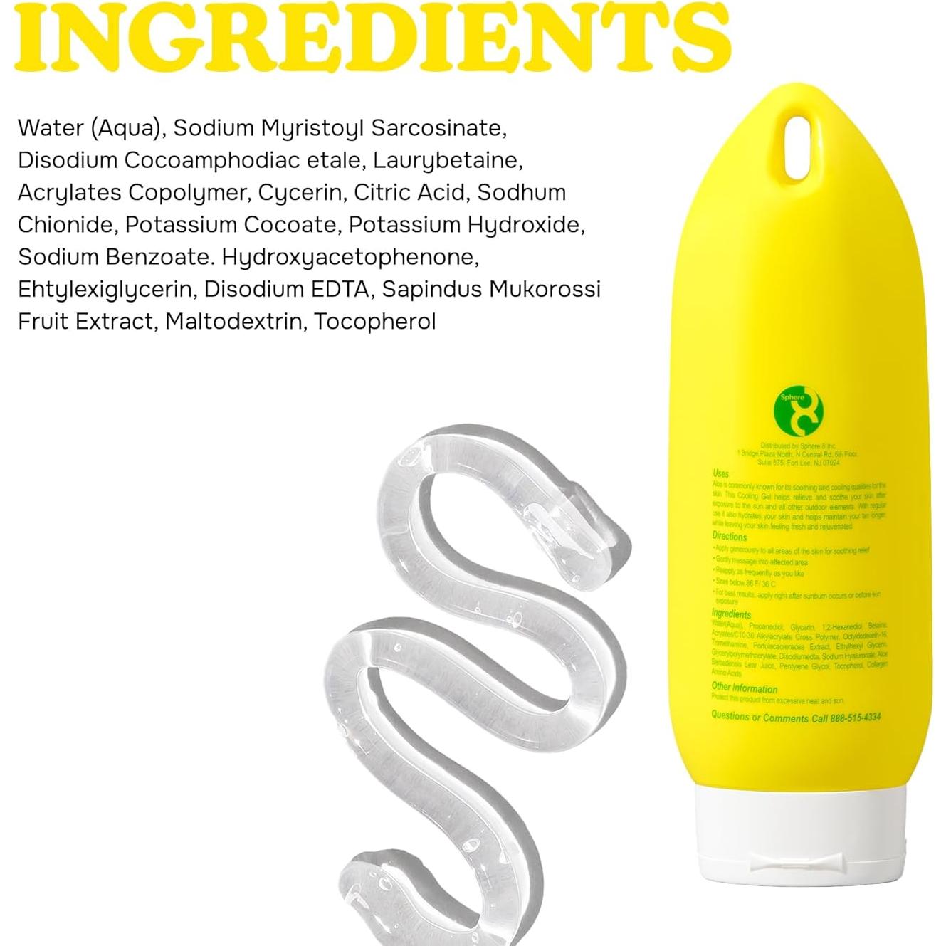 Gel de Aloe Vera LIFEGUARD 236.6 ml - Refrescante y Calmante