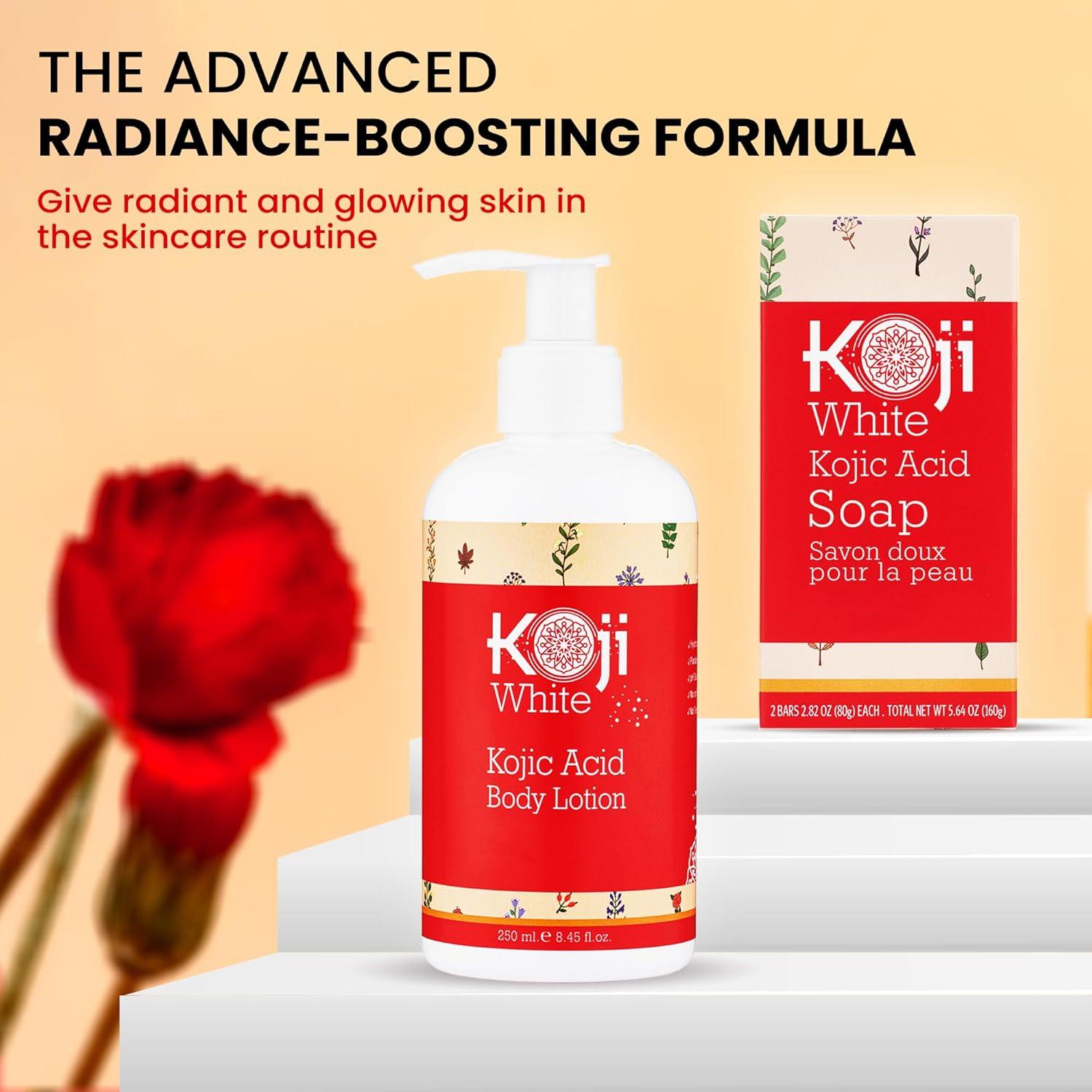 Loción Corporal Koji White 250 ml - Hidratante Vegana con Ácido Kójico