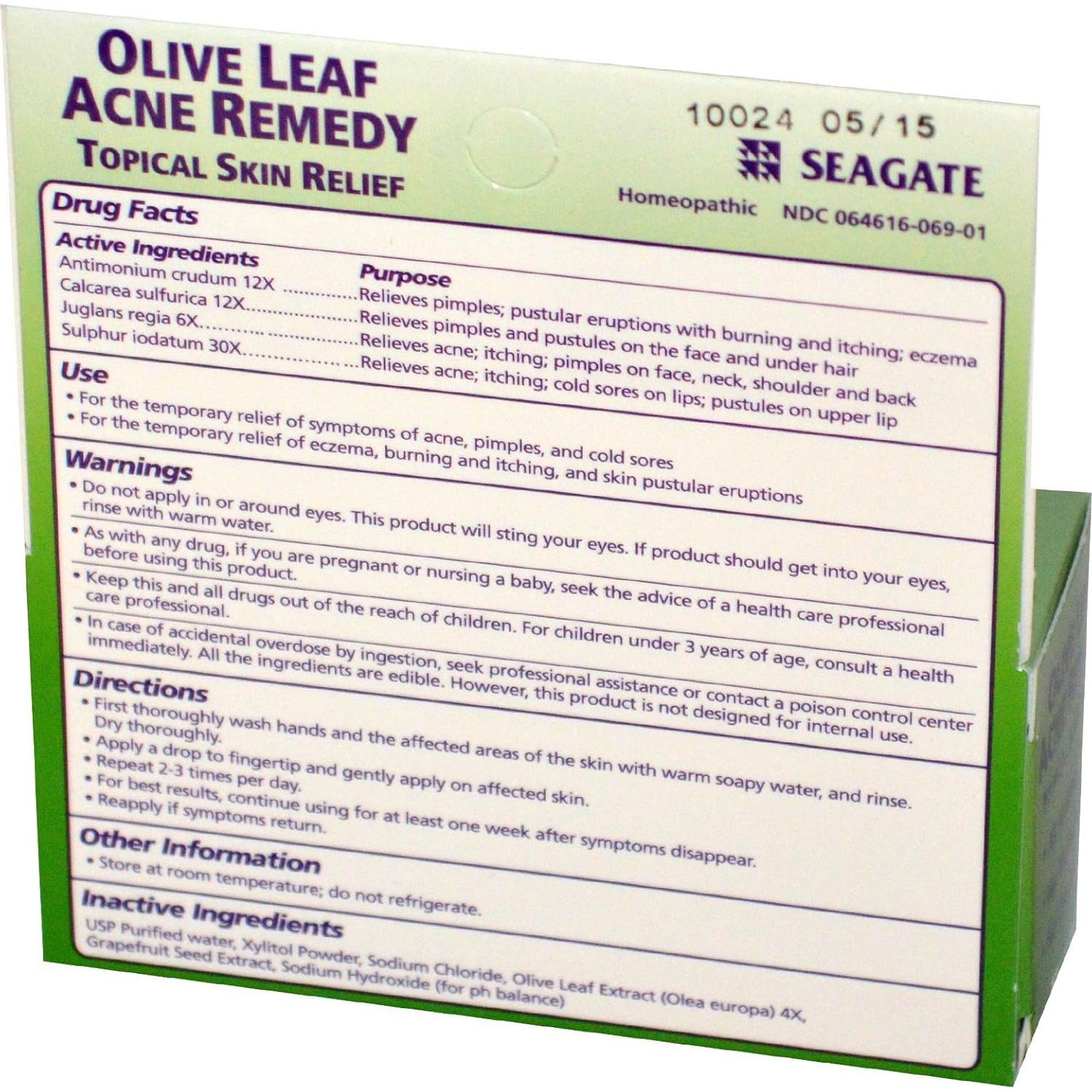 Remedio Natural para Acné Hoja de Olivo Seagate 28.35g