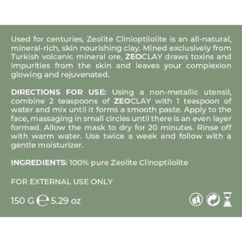 Mascarilla Facial de Arcilla Zeolita Orgánica Ottoman Labs - 20 Usos