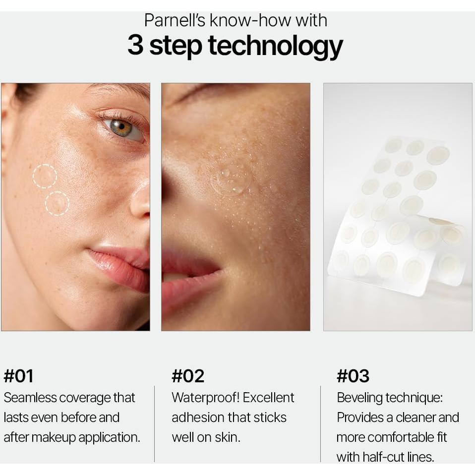 Parche Hidrocoloide Parnell Cicamanu para Acné - 68 Unidades