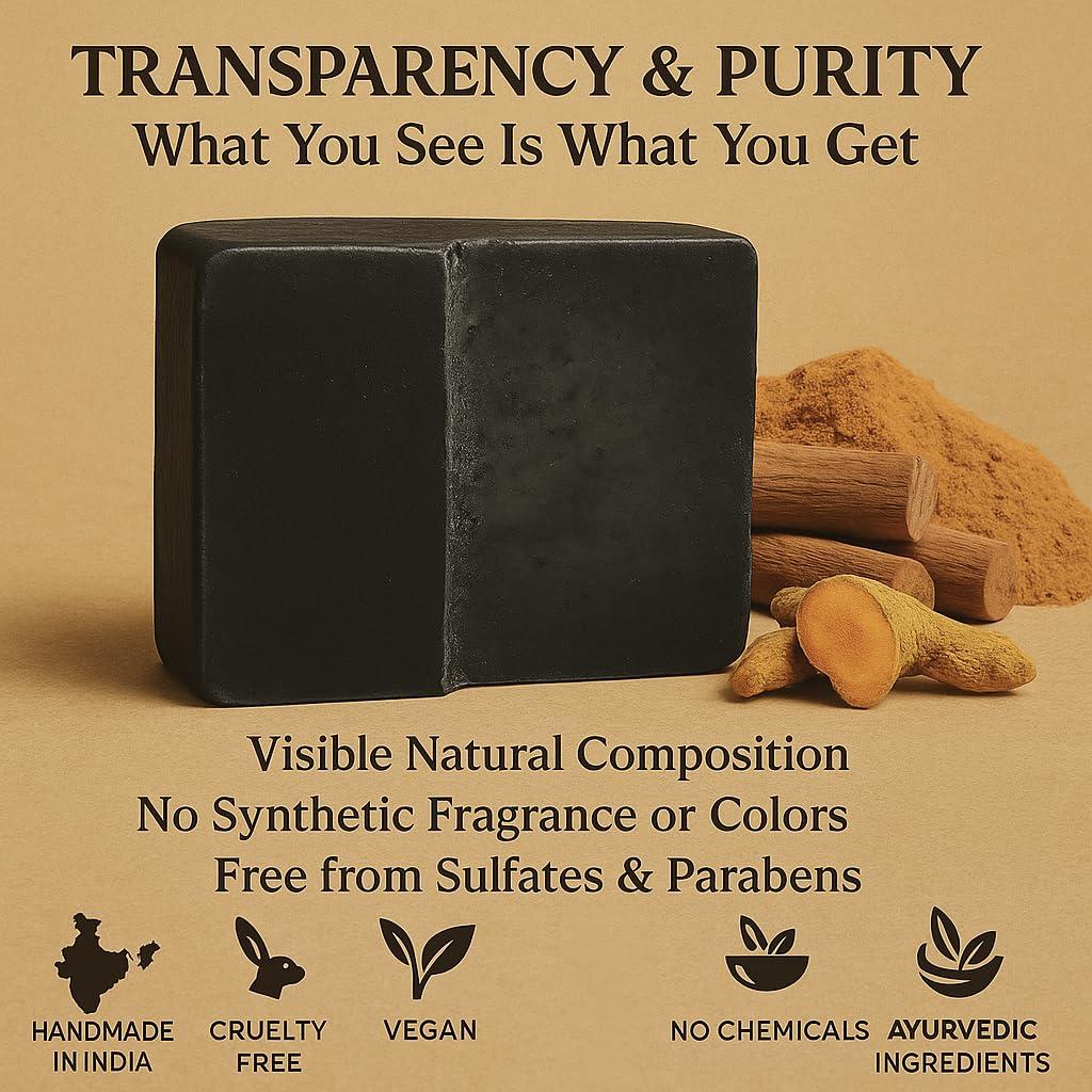 Jabón Natural de Carbón Activado Zohvia 125g - Limpiador Facial y Corporal