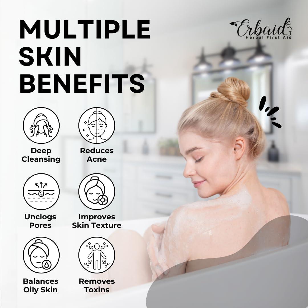 Jabón de Carbón Activado Erbaid - Exfoliante Facial y Corporal