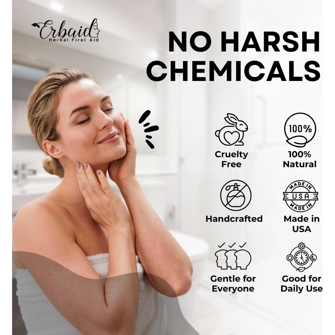 Jabón de Carbón Activado Erbaid - Exfoliante Facial y Corporal