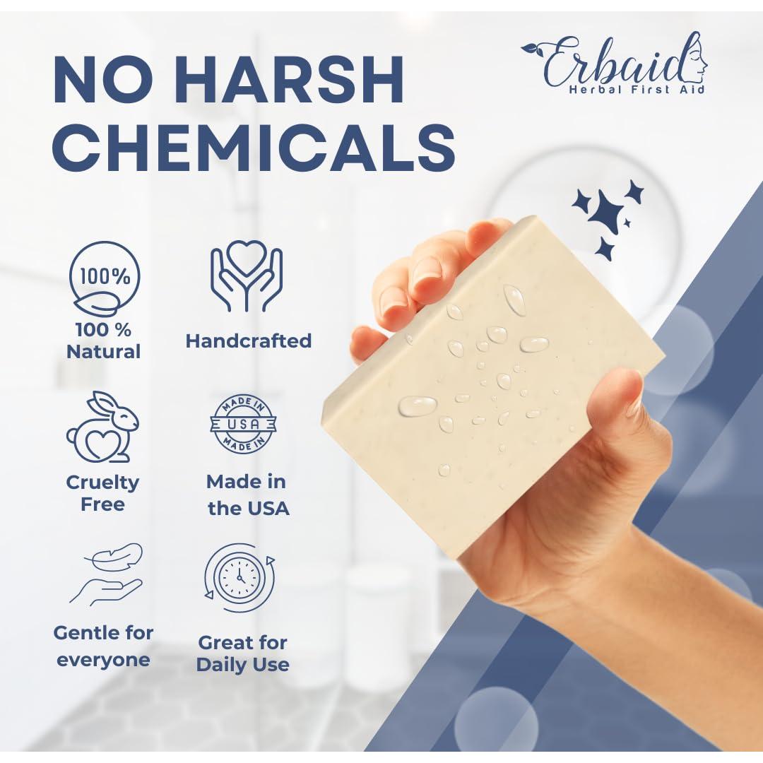 Jabón de Zinc Piritiona Erbaid 113g - Para Acné y Eccema