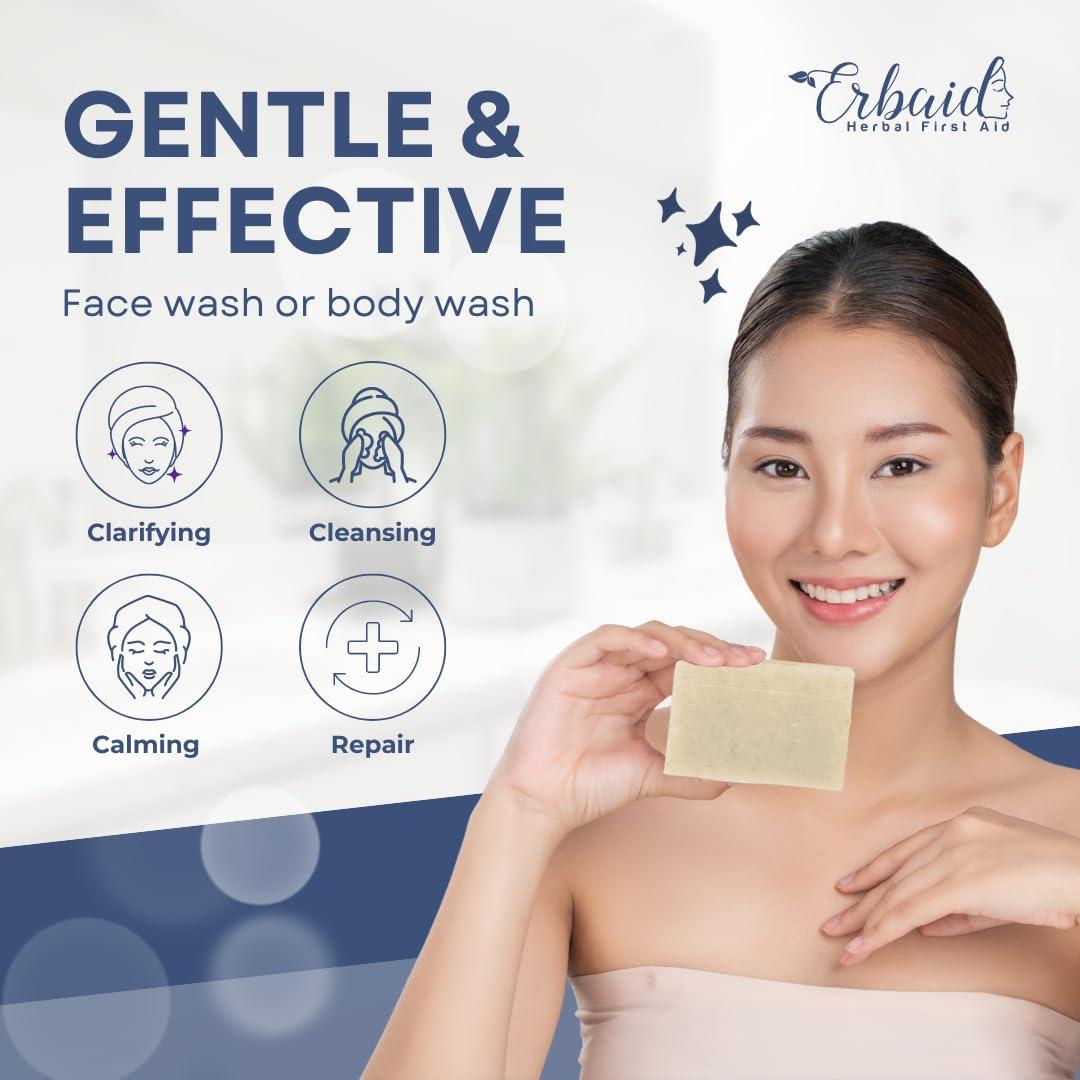 Jabón de Zinc Piritiona Erbaid 113g - Para Acné y Eccema