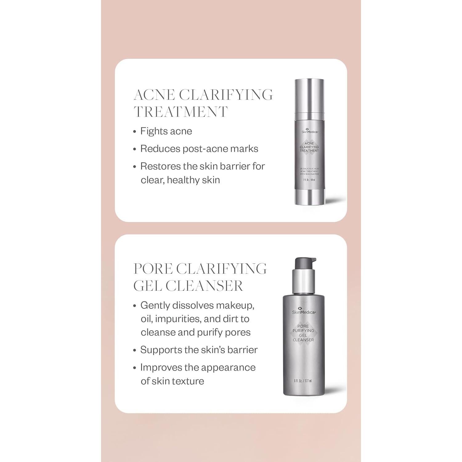 Gel Limpiador Purificante SkinMedica 177 ml - Piel Suave y Fresca