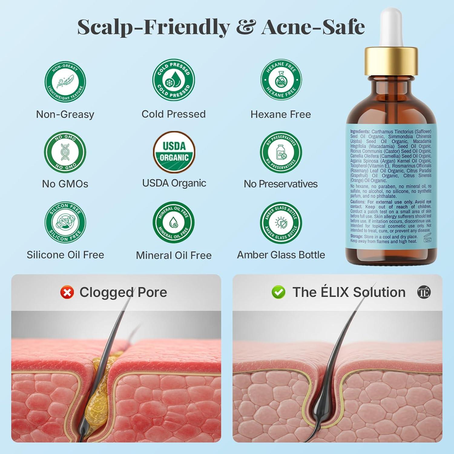 Aceite Orgánico para Cabello Encrespado The ÉLIX 257g