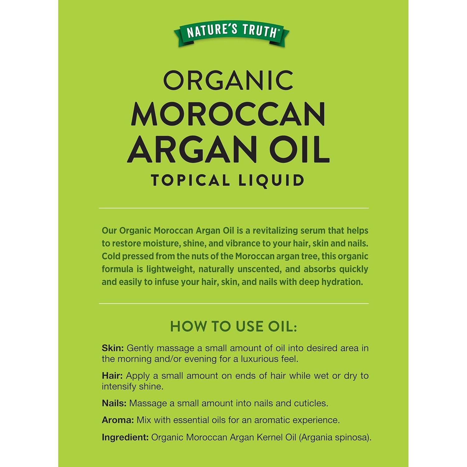 Aceite de Argán Marroquí Nature's Truth 59 ml Orgánico
