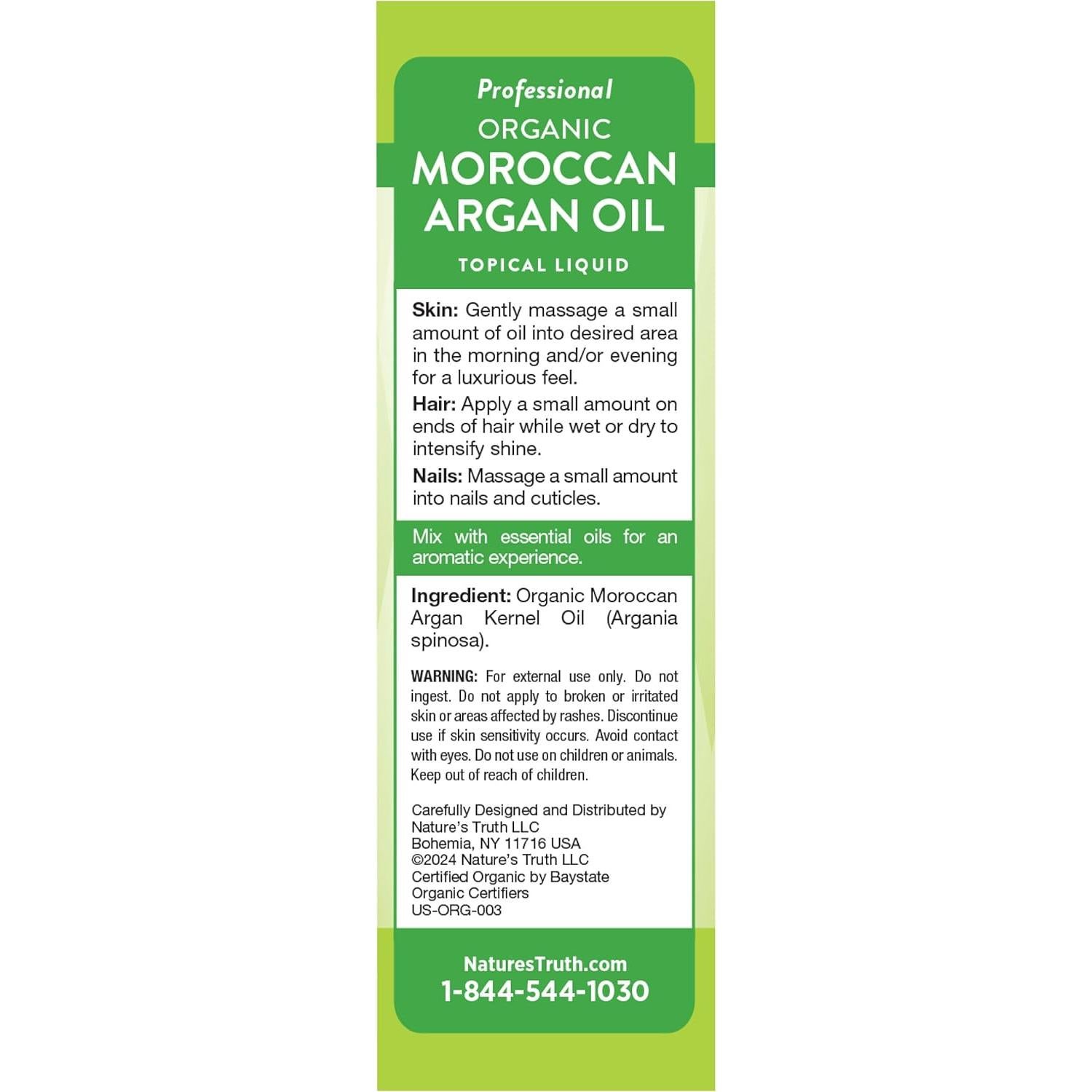 Aceite de Argán Marroquí Nature's Truth 59 ml Orgánico