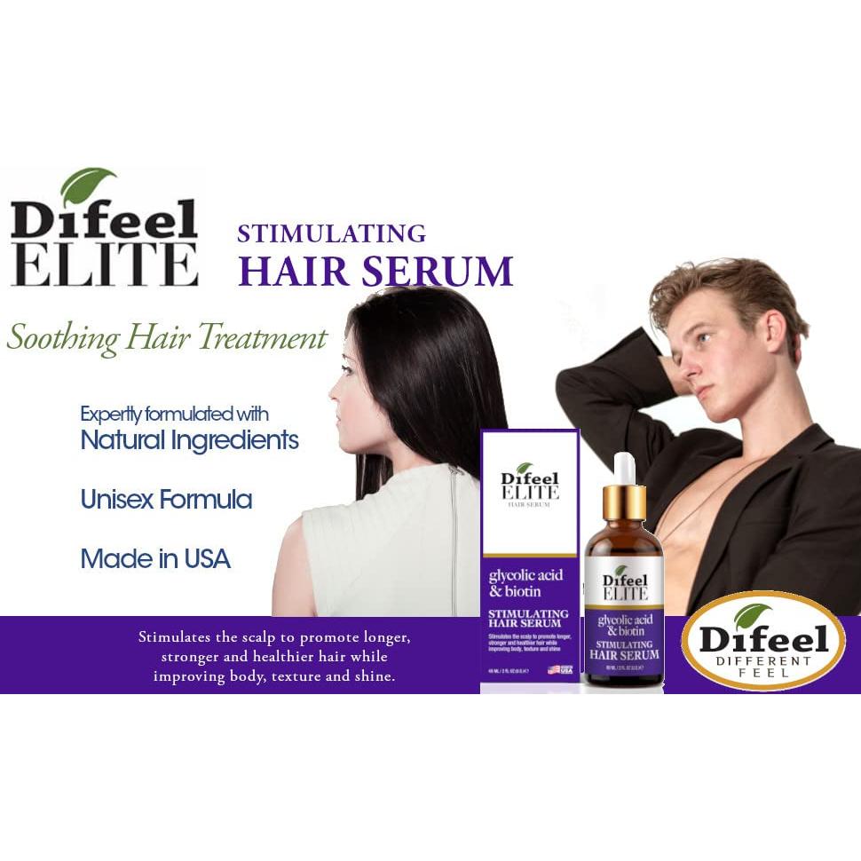 Suero Capilar Estimulante Difeel Elite 59 ml - Biotina y Ácido Glicólico