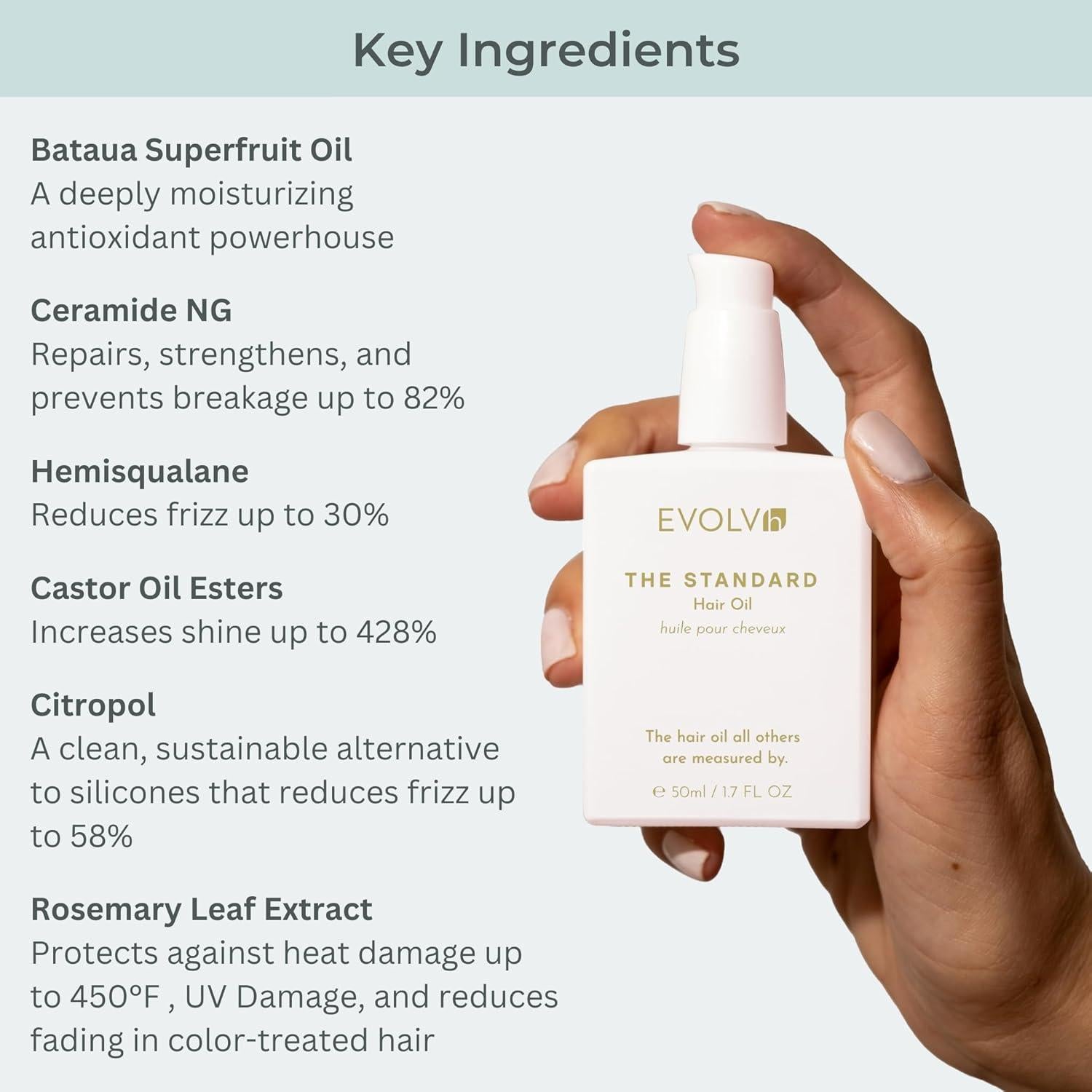 Aceite Capilar EVOLVh 50 ml | Vegano, Hidratante y Brillante