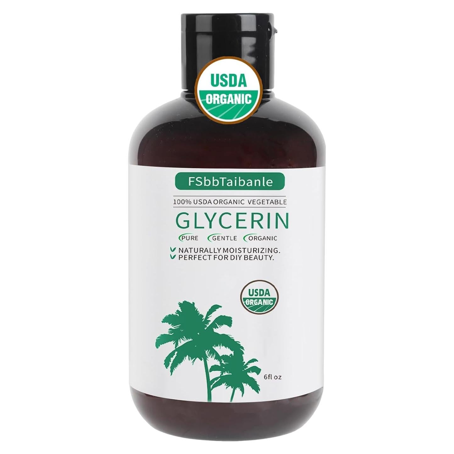Glicerina Vegetal Orgánica 177 ml - Hidratante Natural Piel y Cabello