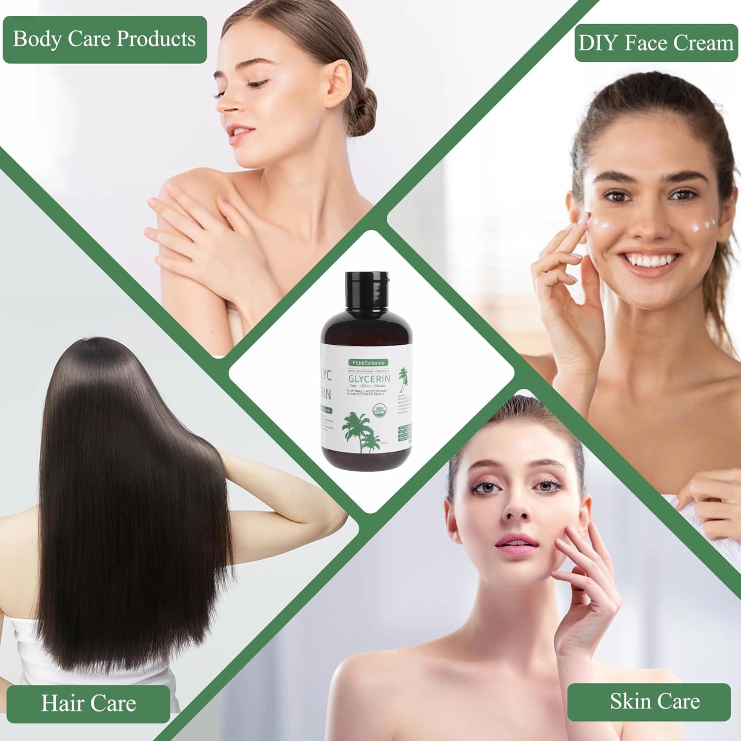 Glicerina Vegetal Orgánica 177 ml - Hidratante Natural Piel y Cabello