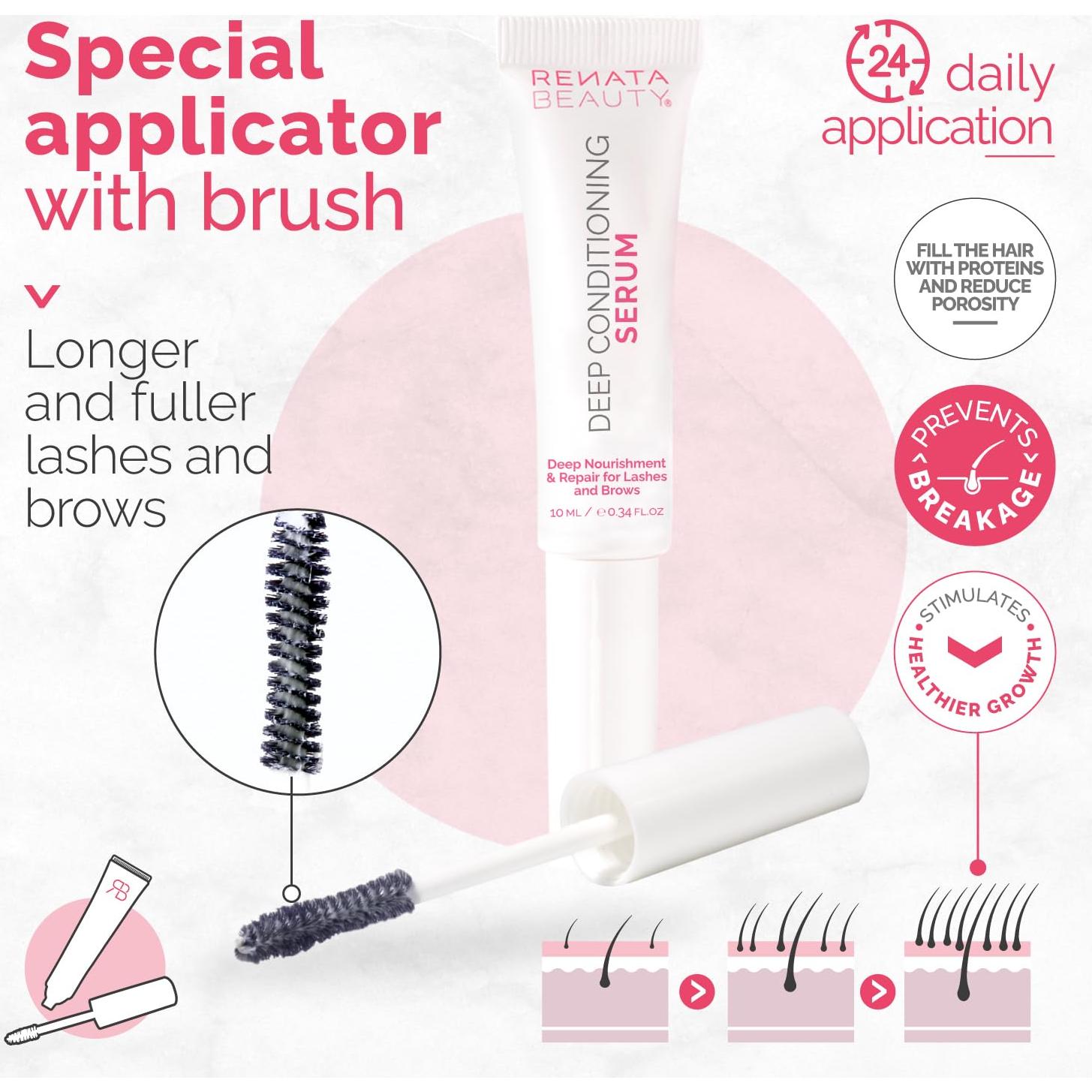 Suero Acondicionador Profundo Renata Beauty para Pestañas y Cejas - 20g