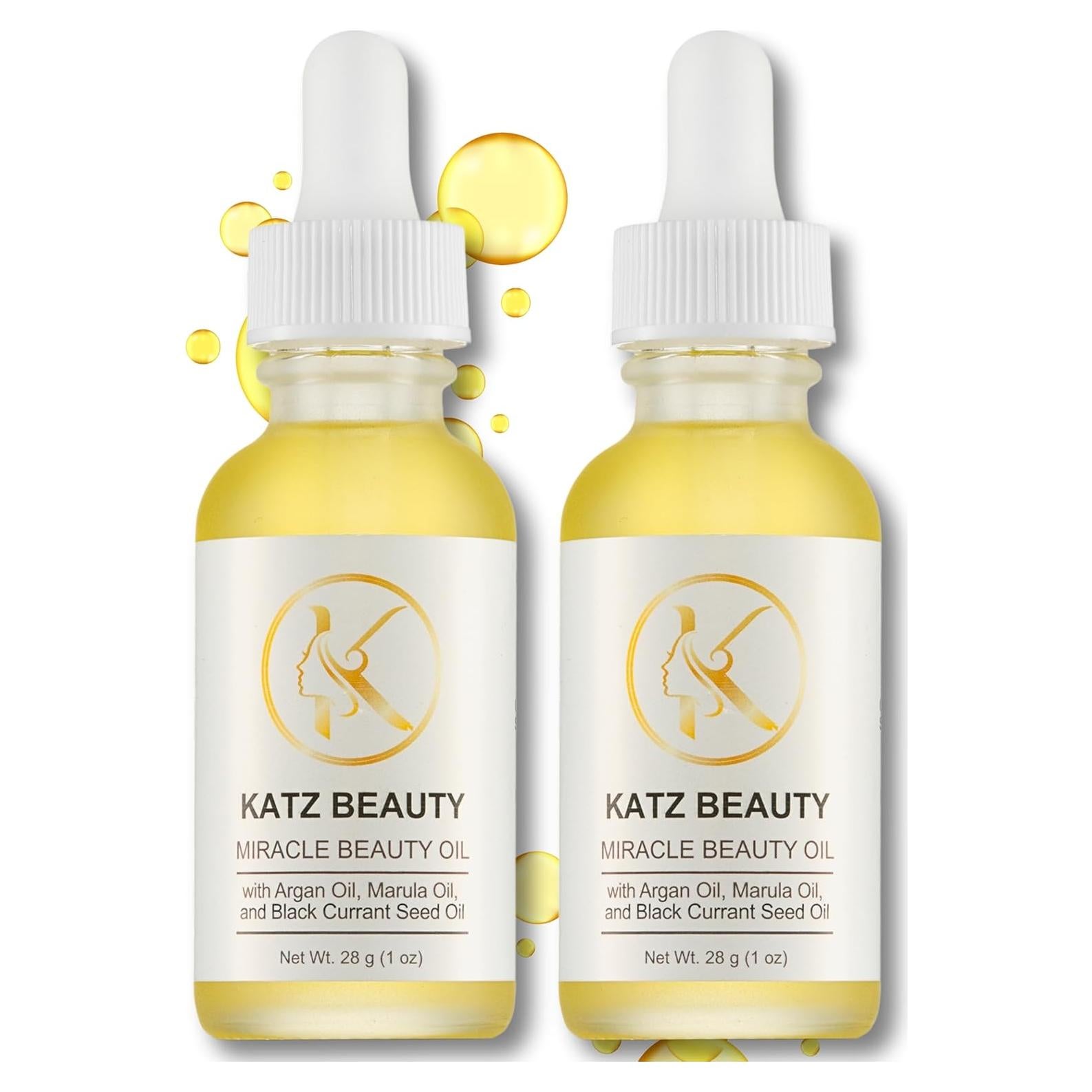 Aceite Facial Hidratante Katz Beauty - Jojoba, Argán y Marula (2 Unidades)