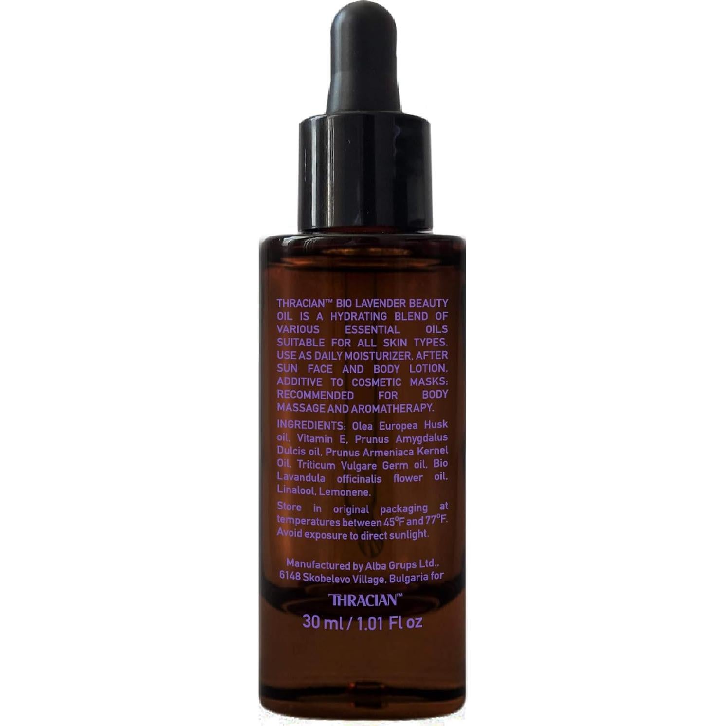 Aceite de Lavanda Bio Premium Tracia 30 ml - Hidratante Facial y Capilar