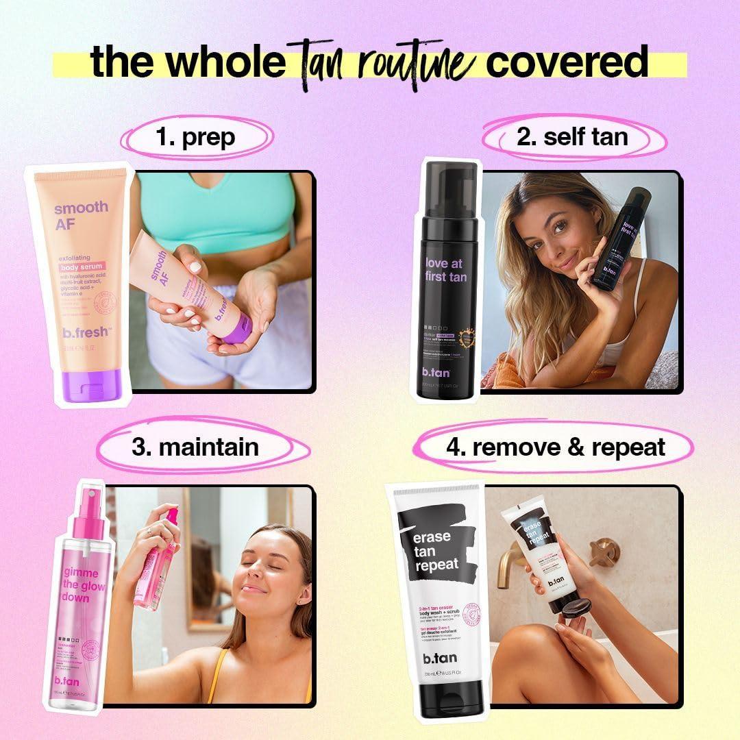 Spray Bronceador Facial B.Tan Gimme The Glow Down 198.5 ml - Paquete de 2