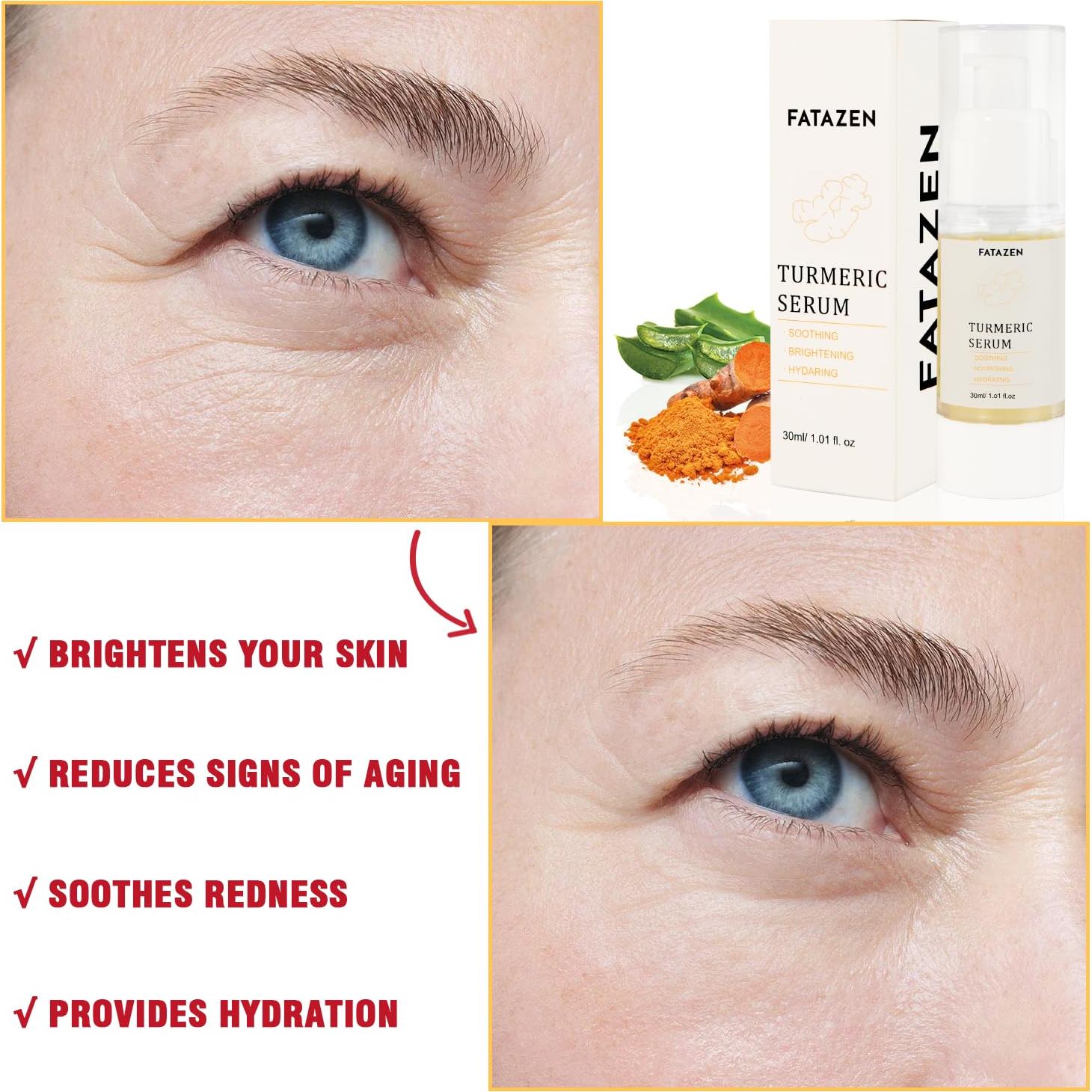 Suero Facial de Cúrcuma FATAZEN 80g - Antienvejecimiento y Calmante