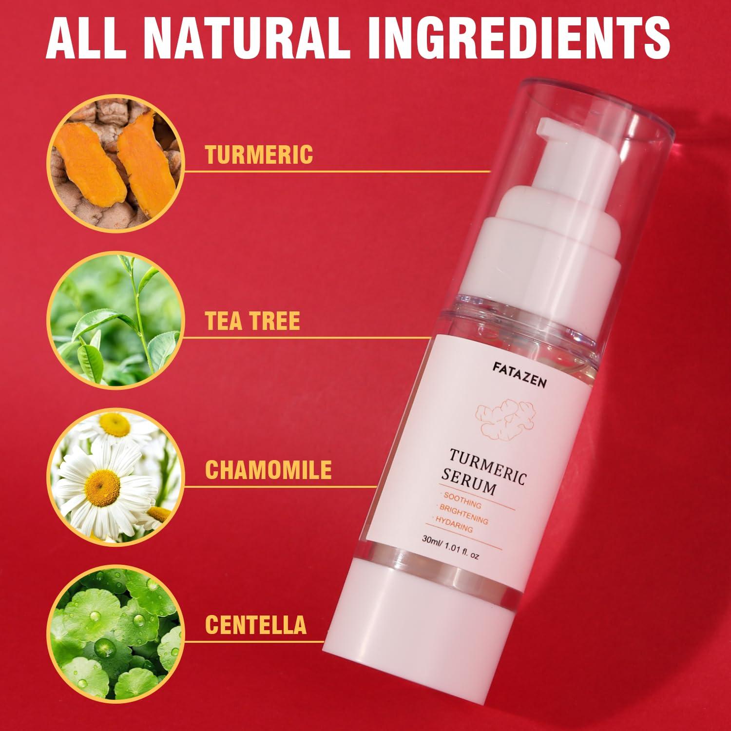 Suero Facial de Cúrcuma FATAZEN 80g - Antienvejecimiento y Calmante