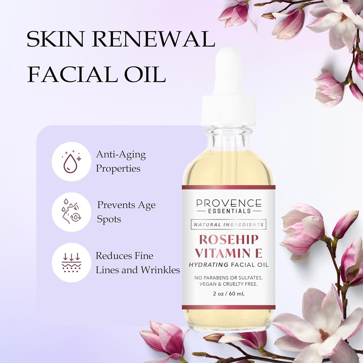 Aceite Facial Hidratante Provence Essentials 60 ml Vitamina E