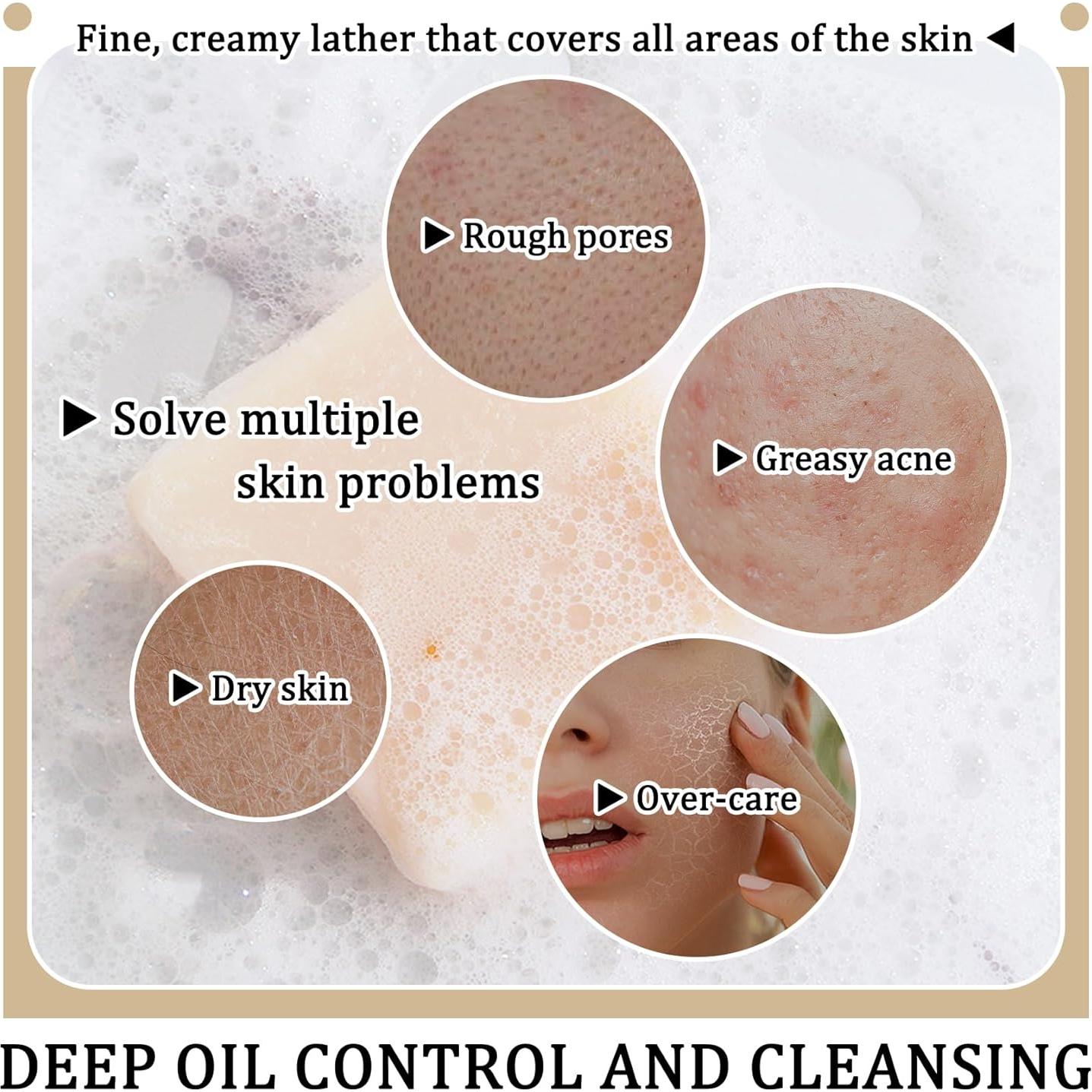 Jabón de Leche de Arroz LingHaoLH 2 Piezas Hidratante