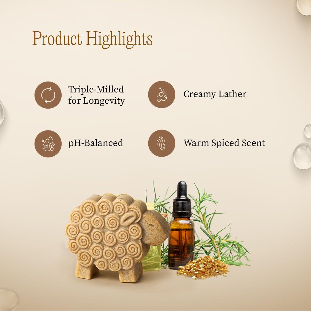 Jabón Orgánico Hecho a Mano Scalise con Leche de Oveja 76g