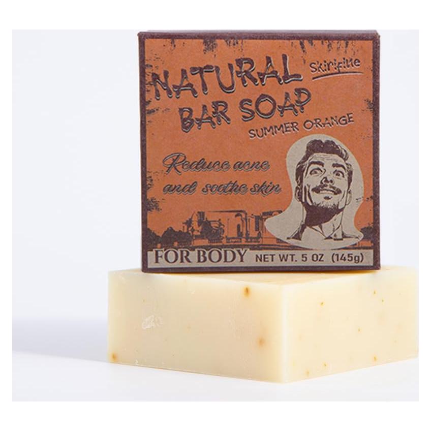 Barra de Jabón Natural 142g SKIRIFINE Aroma Naranja de Verano