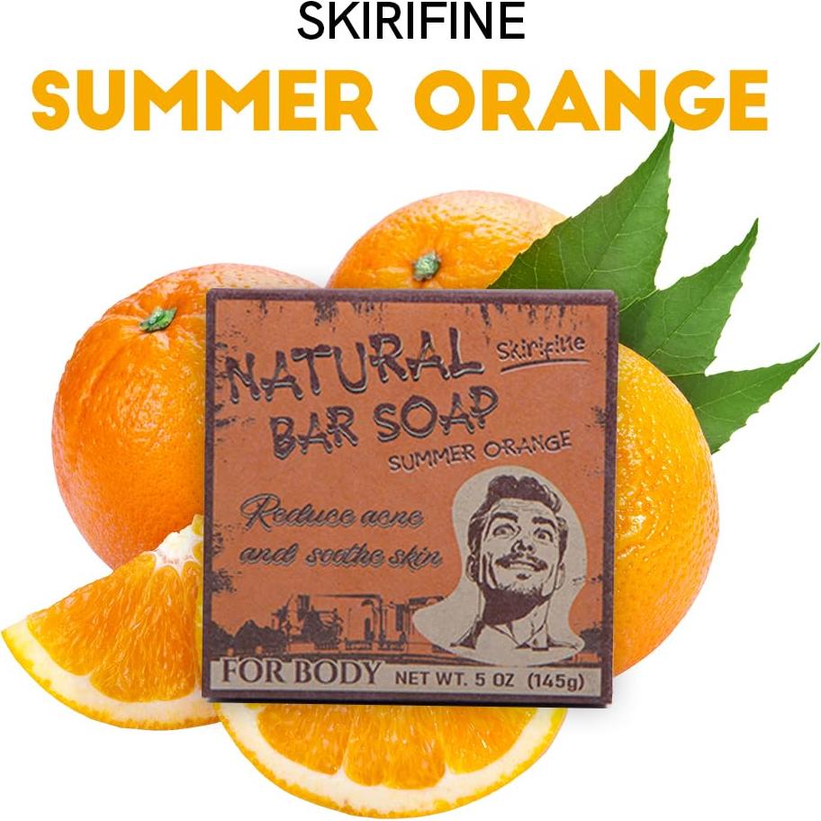 Barra de Jabón Natural 142g SKIRIFINE Aroma Naranja de Verano