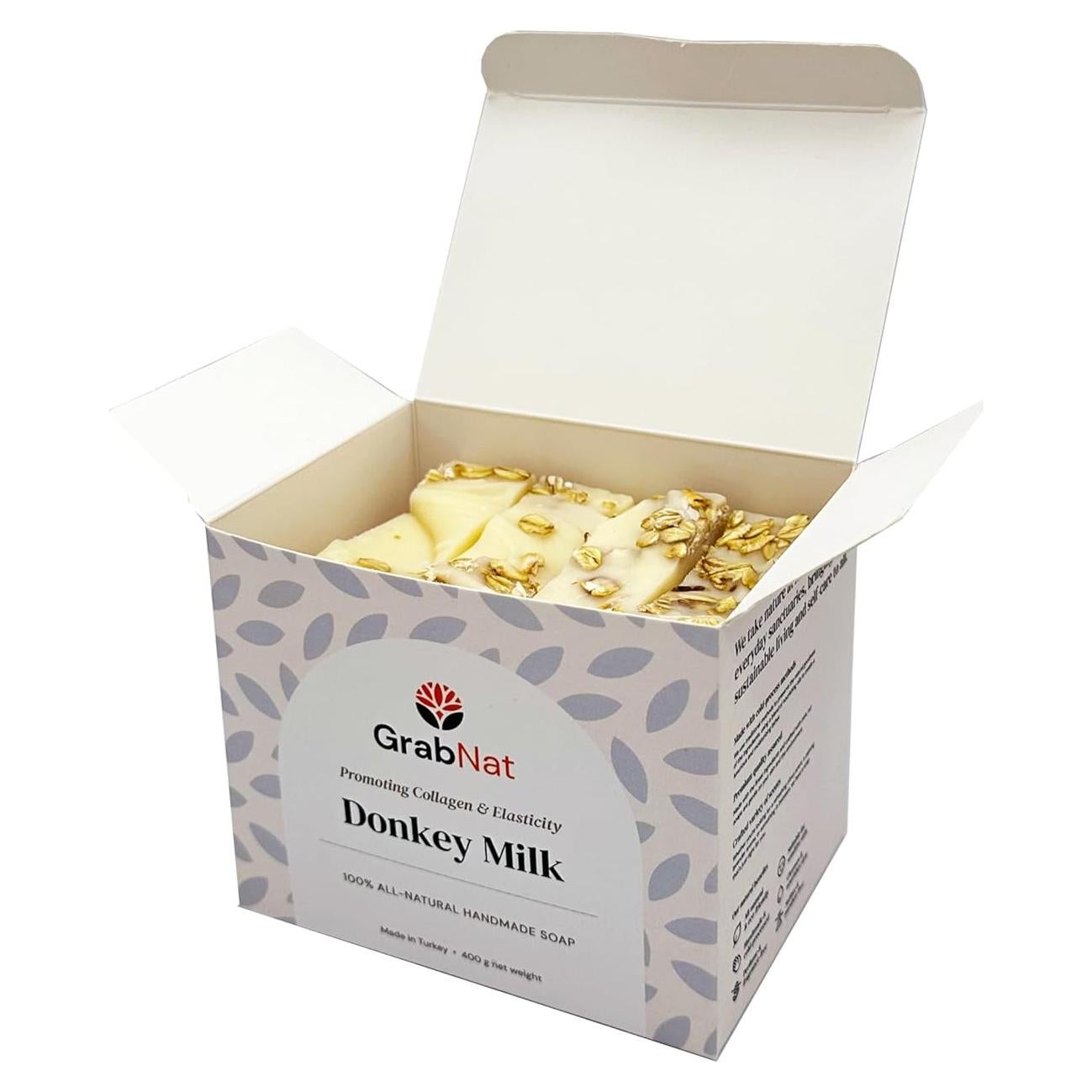 Paquete de 4 Jabones de Leche de Burra 100g Hecho a Mano Natural