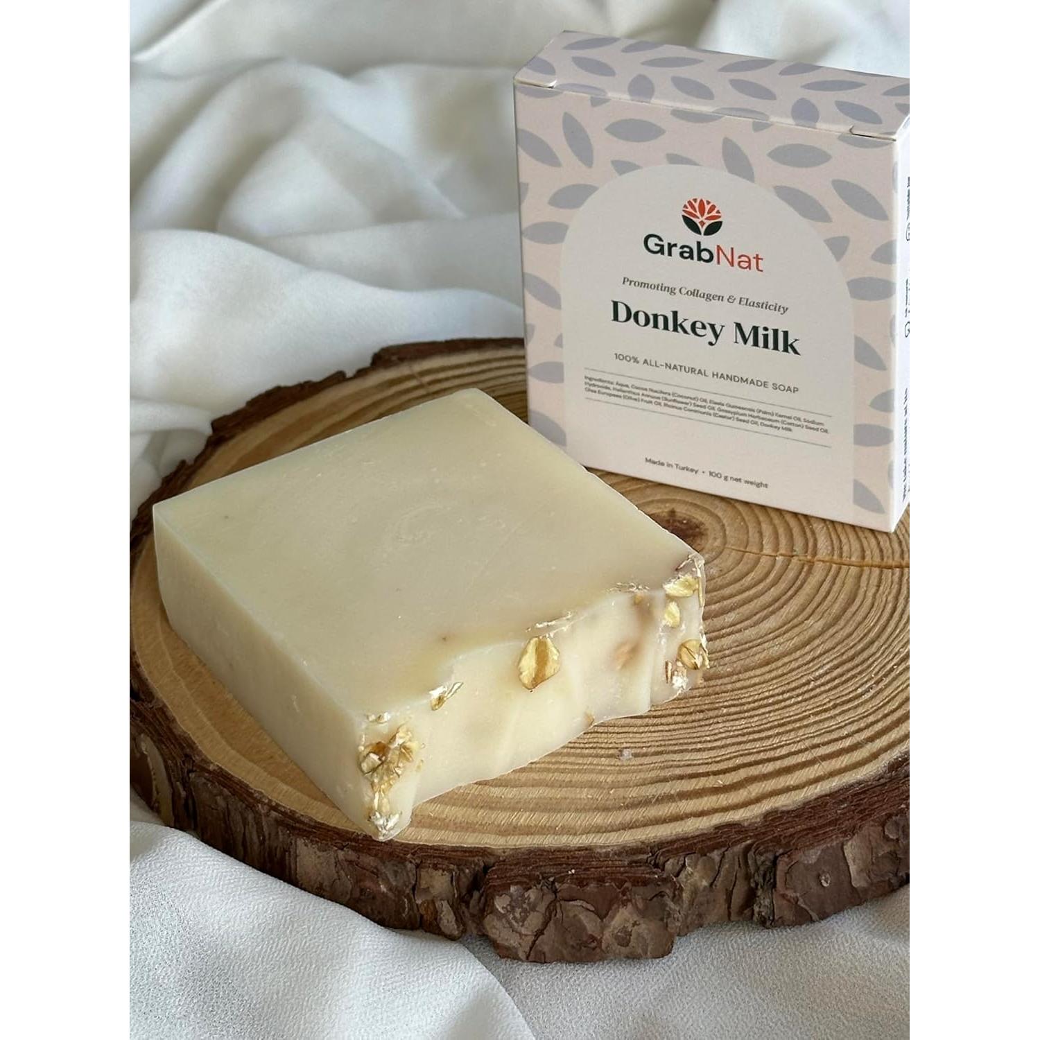 Paquete de 4 Jabones de Leche de Burra 100g Hecho a Mano Natural