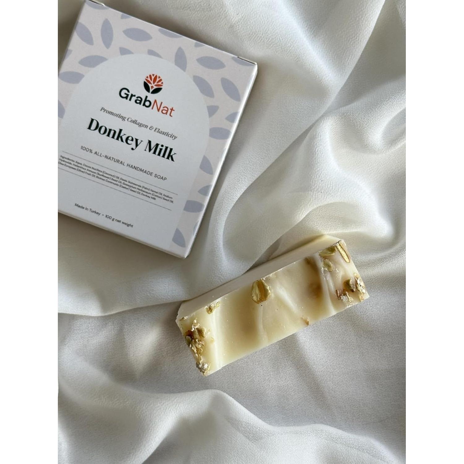 Paquete de 4 Jabones de Leche de Burra 100g Hecho a Mano Natural