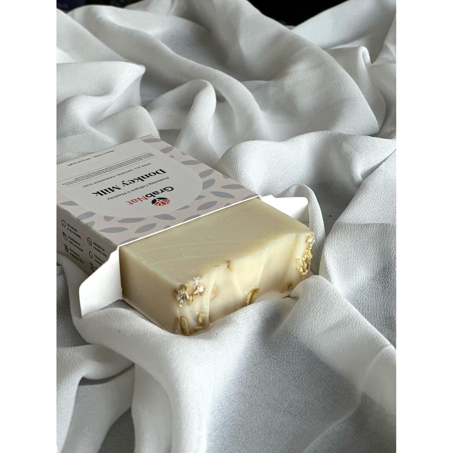 Paquete de 4 Jabones de Leche de Burra 100g Hecho a Mano Natural