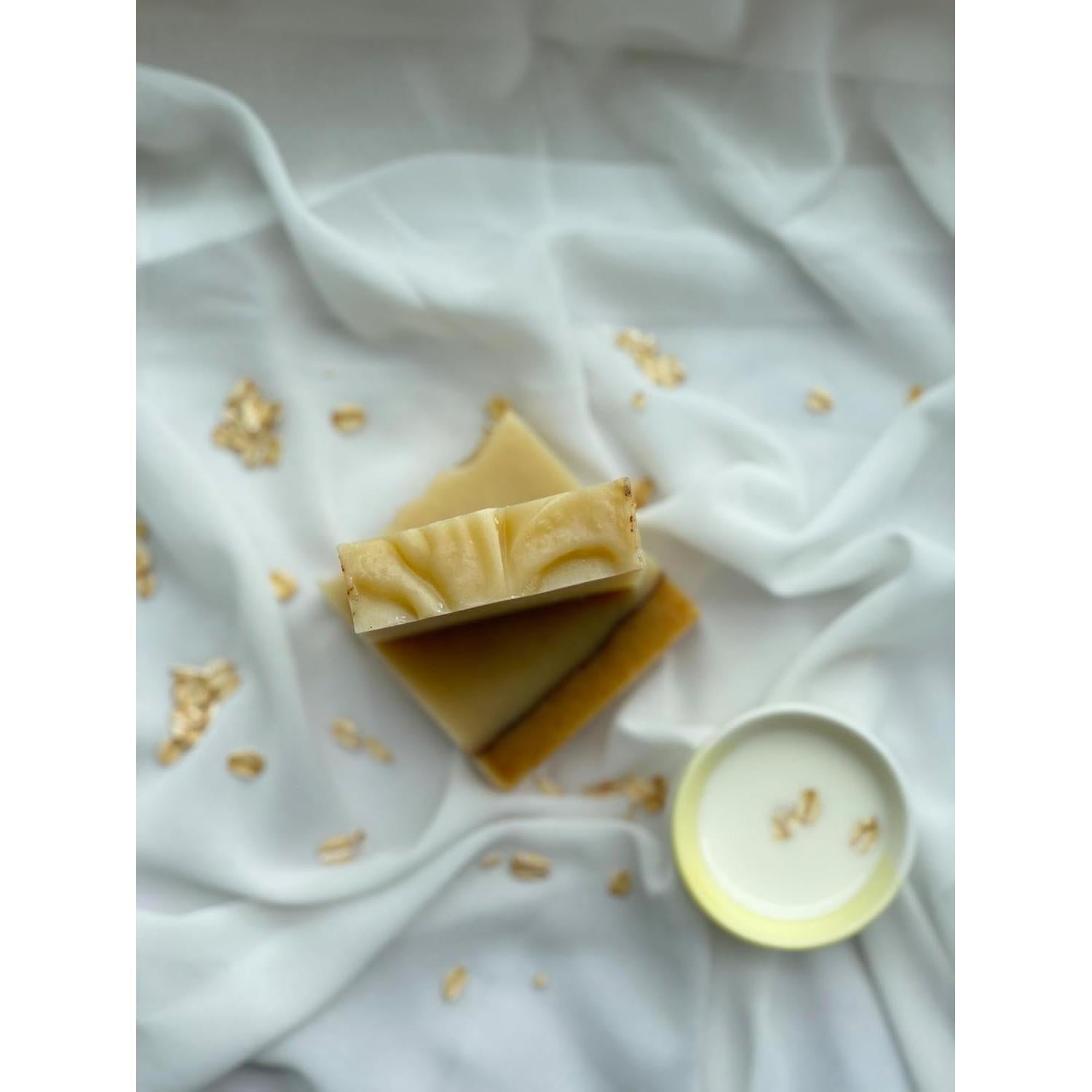 Paquete de 4 Jabones de Leche de Burra 100g Hecho a Mano Natural