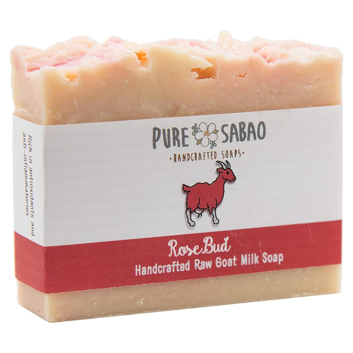 Jabón Natural de Leche de Cabra RoseBud 113g - Hidratante