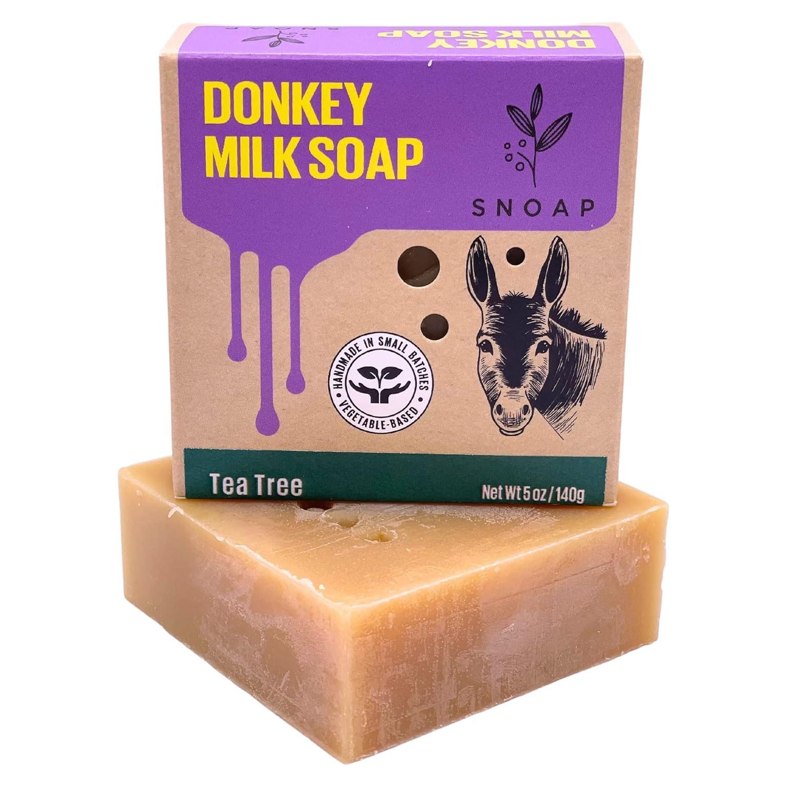 Jabón en barra SNOAP de leche de burra y árbol de té 142 g