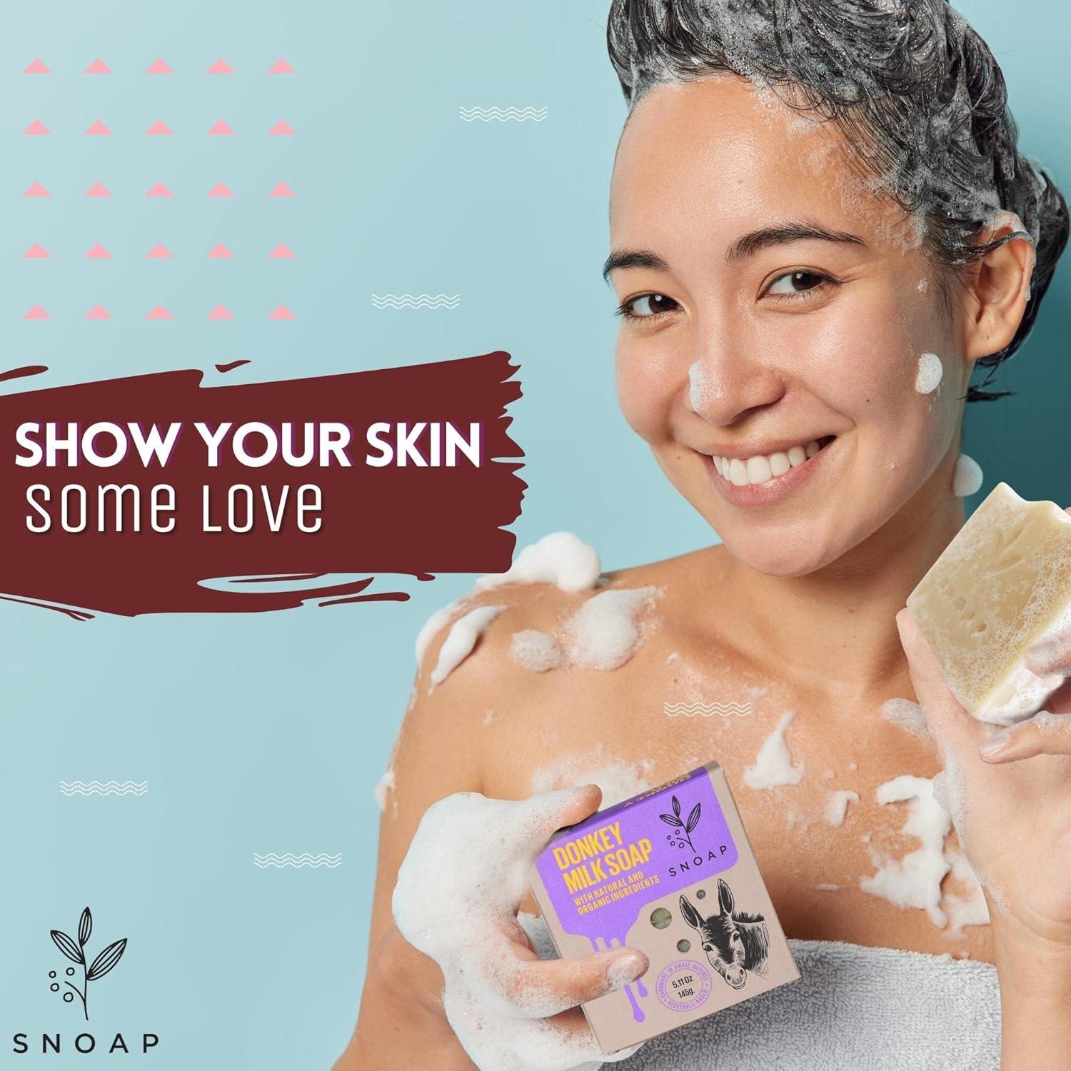 Jabón en barra SNOAP de leche de burra y árbol de té 142 g