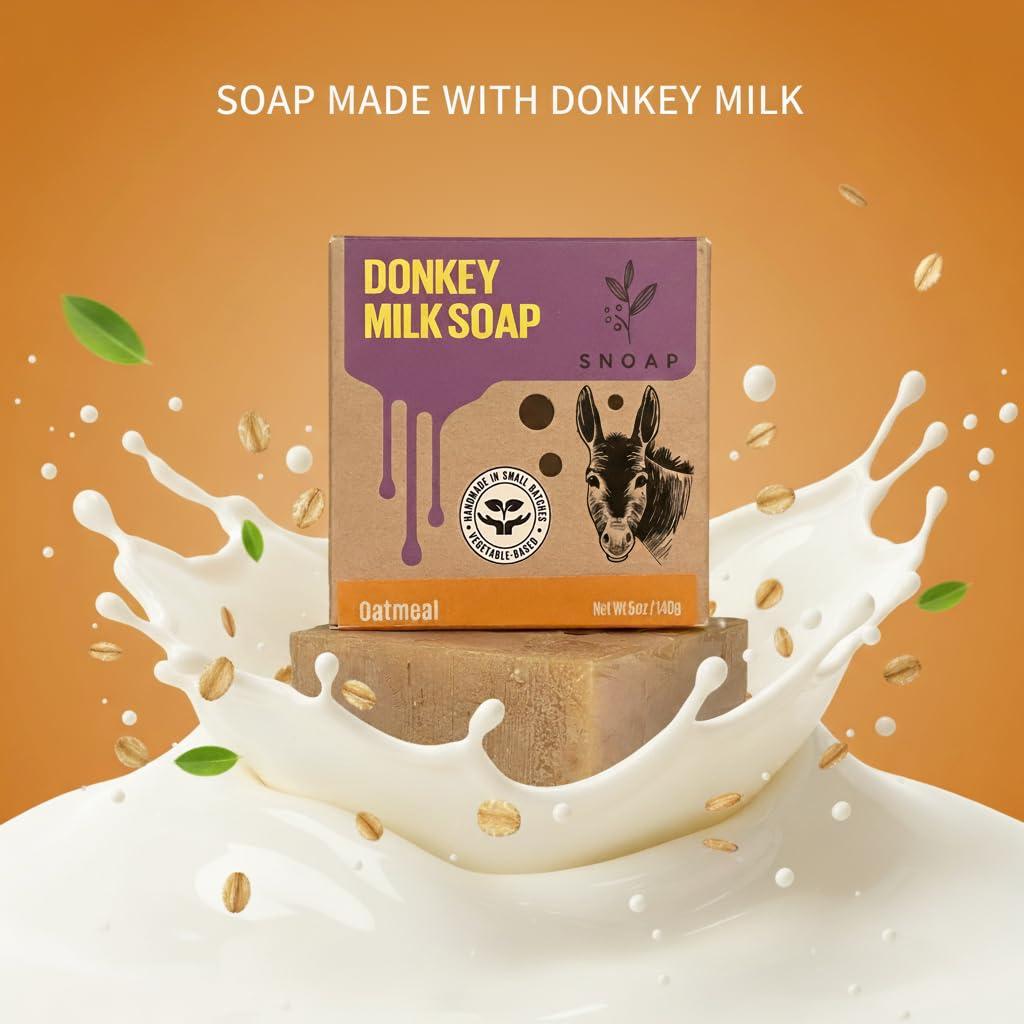 Jabón Natural de Leche de Burra SNOAP con Avena y Miel 141.75 g