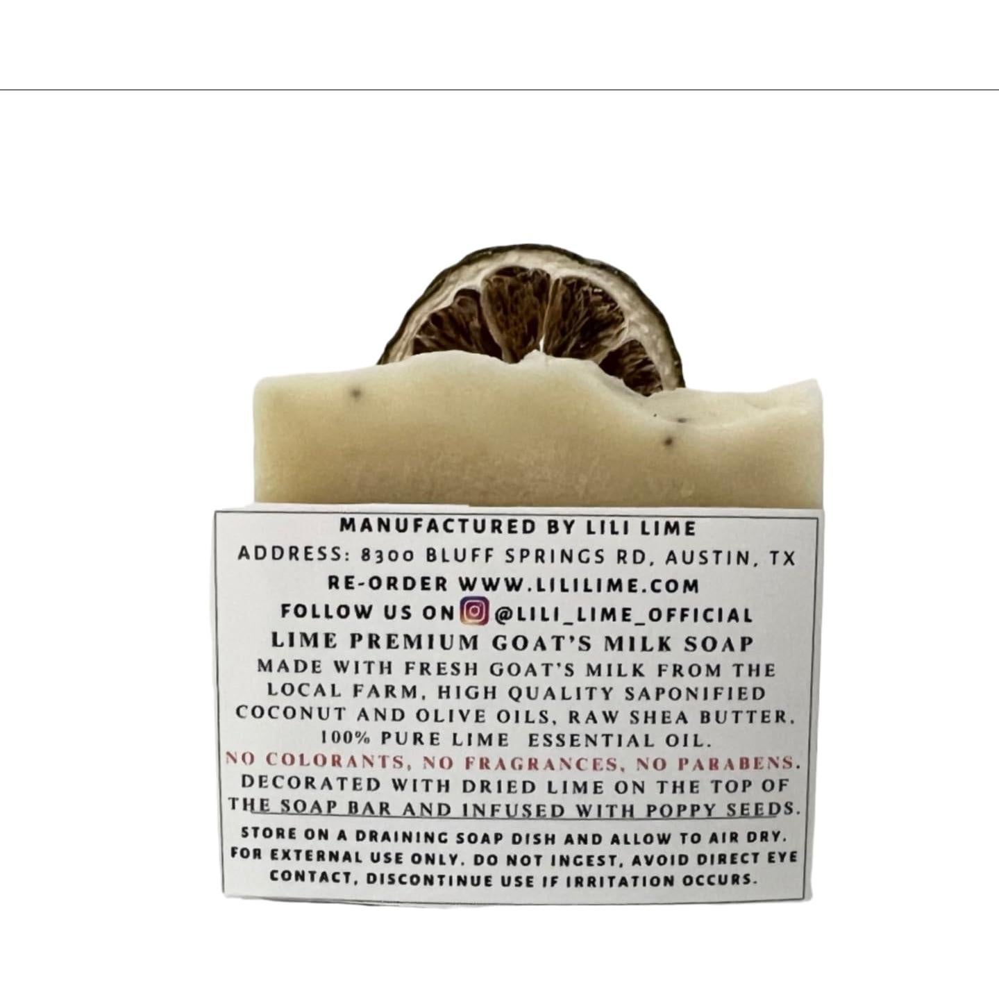 Jabón Natural de Leche de Cabra LiLi Lime - 2 Barras 198 g