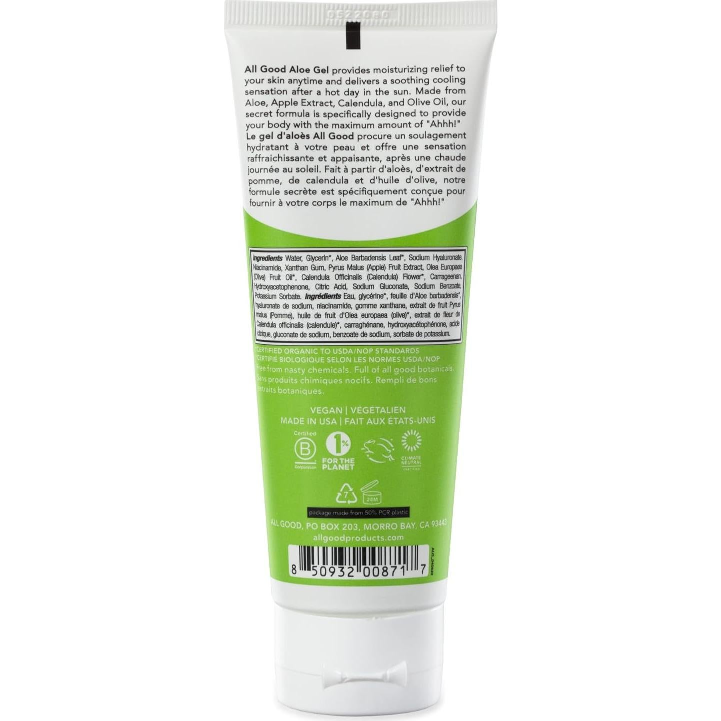 Gel de Aloe Vera All Good 105 g | Hidratante y Calmante