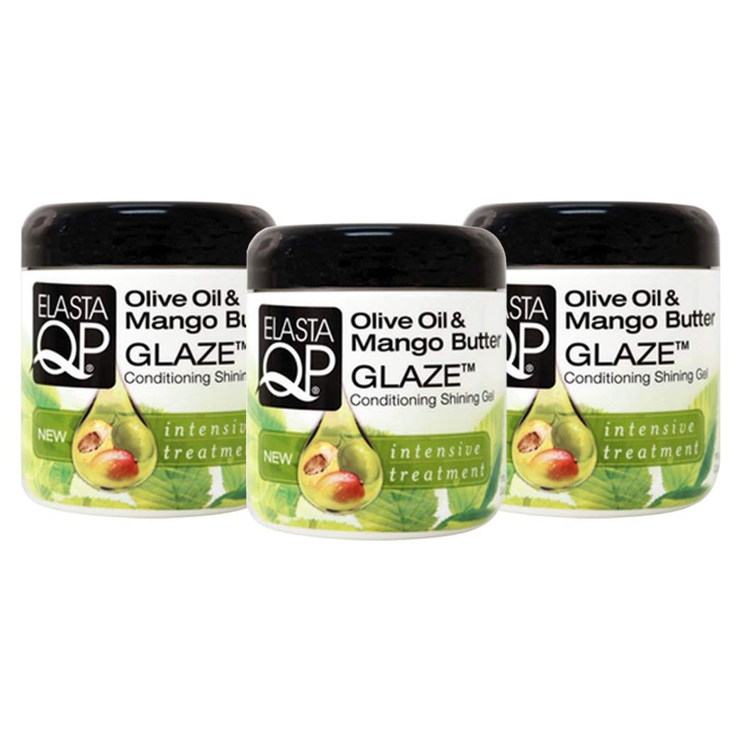 Elasta QP Glaseado de Aceite de Oliva y Mantequilla de Mango 170g - Hidratante y Suavizante para Cabello Rizado