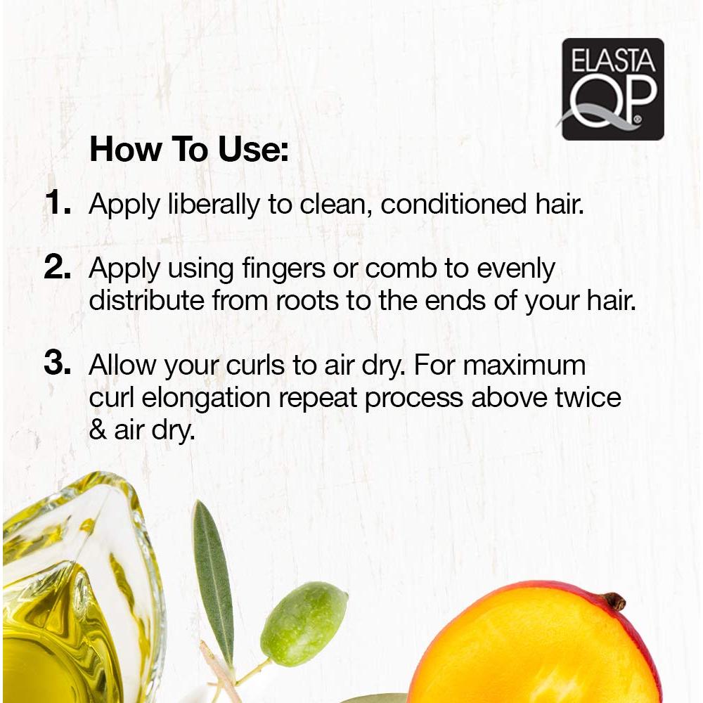 Elasta QP Glaseado de Aceite de Oliva y Mantequilla de Mango 170g - Hidratante y Suavizante para Cabello Rizado