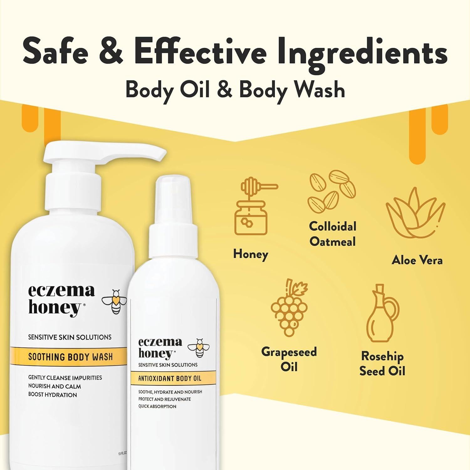 Jabón Corporal Eczema Honey 500ml + Aceite Hidratante 250ml