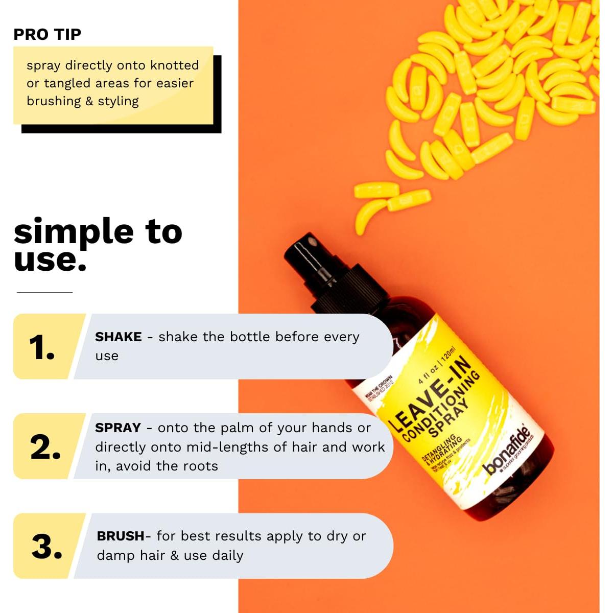 Bona Fide Pomada Spray Acondicionador Sin Enjuague 113 g - Antifrizz