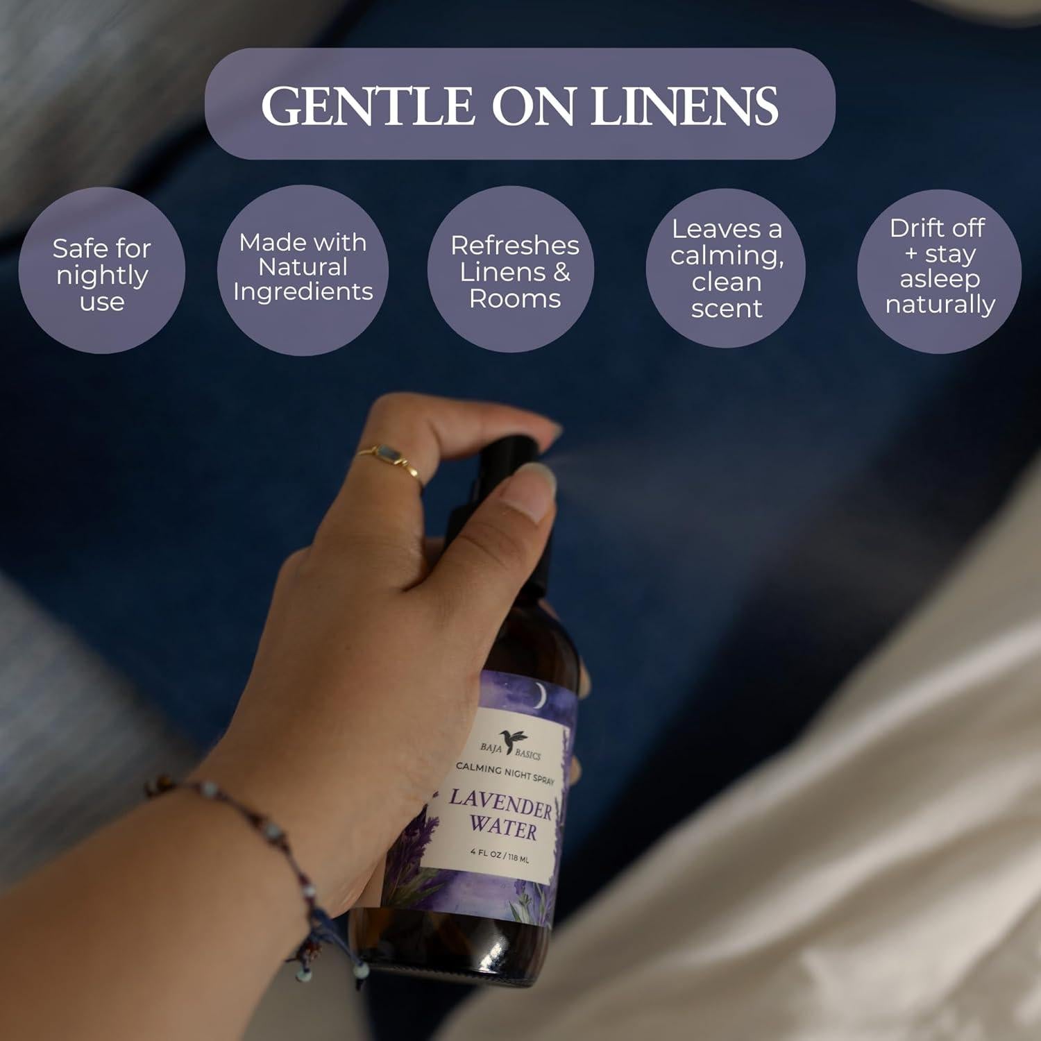 Spray de Lavanda para Dormir Baja Basics 113.4 ml - Aromaterapia Calmante