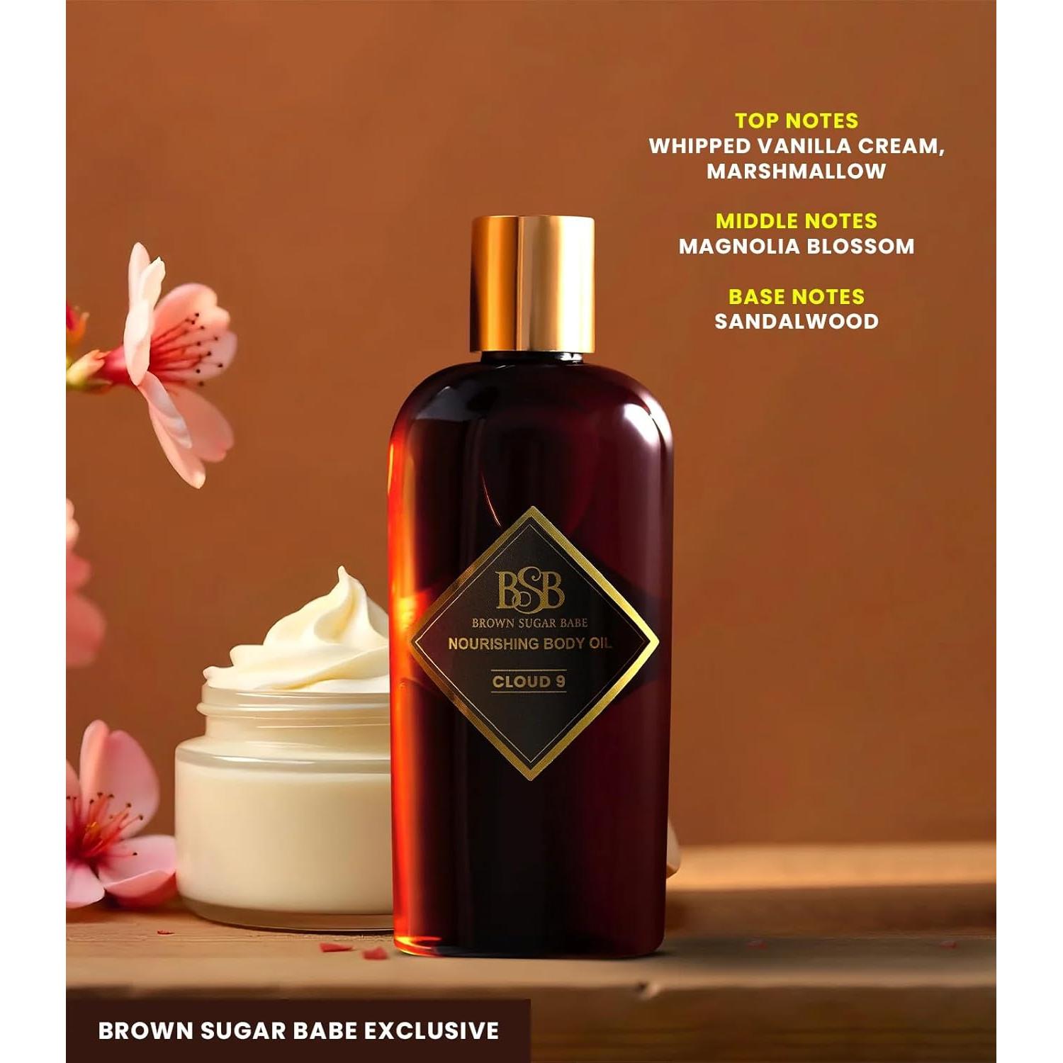 Aceite Corporal Cloud 9 Brown Sugar Babe 159g - Fragancia Vainilla y Malvavisco